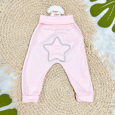  Kit 3 Calças - Estrelas no Bumbum - Rosa, Off White e Rose